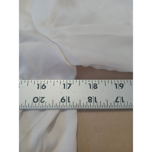 Forever 21 Contemporary Button Up Blouse Shirt Small White Corporate Minimalist - Picture 3 of 6